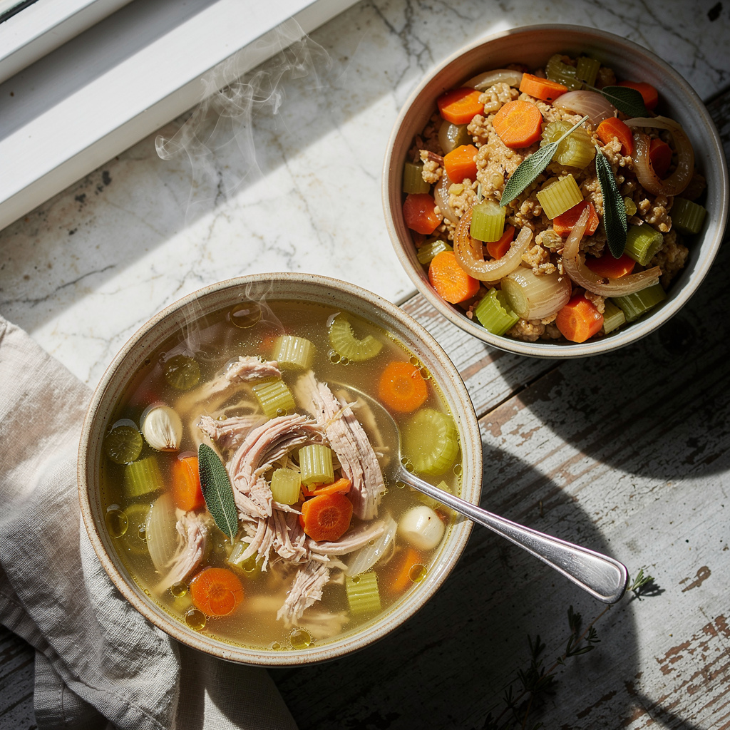 Leftover Turkey Soup