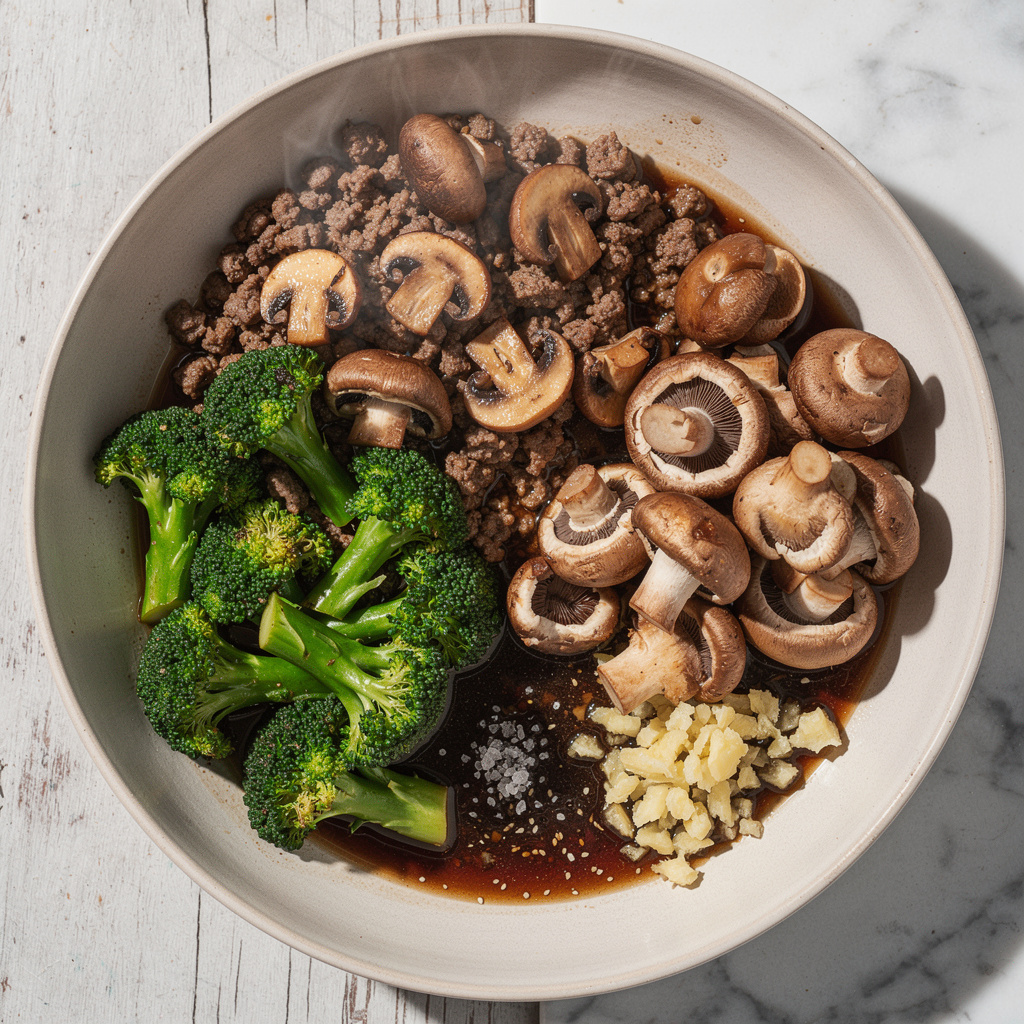Ground Beef and Broccoli