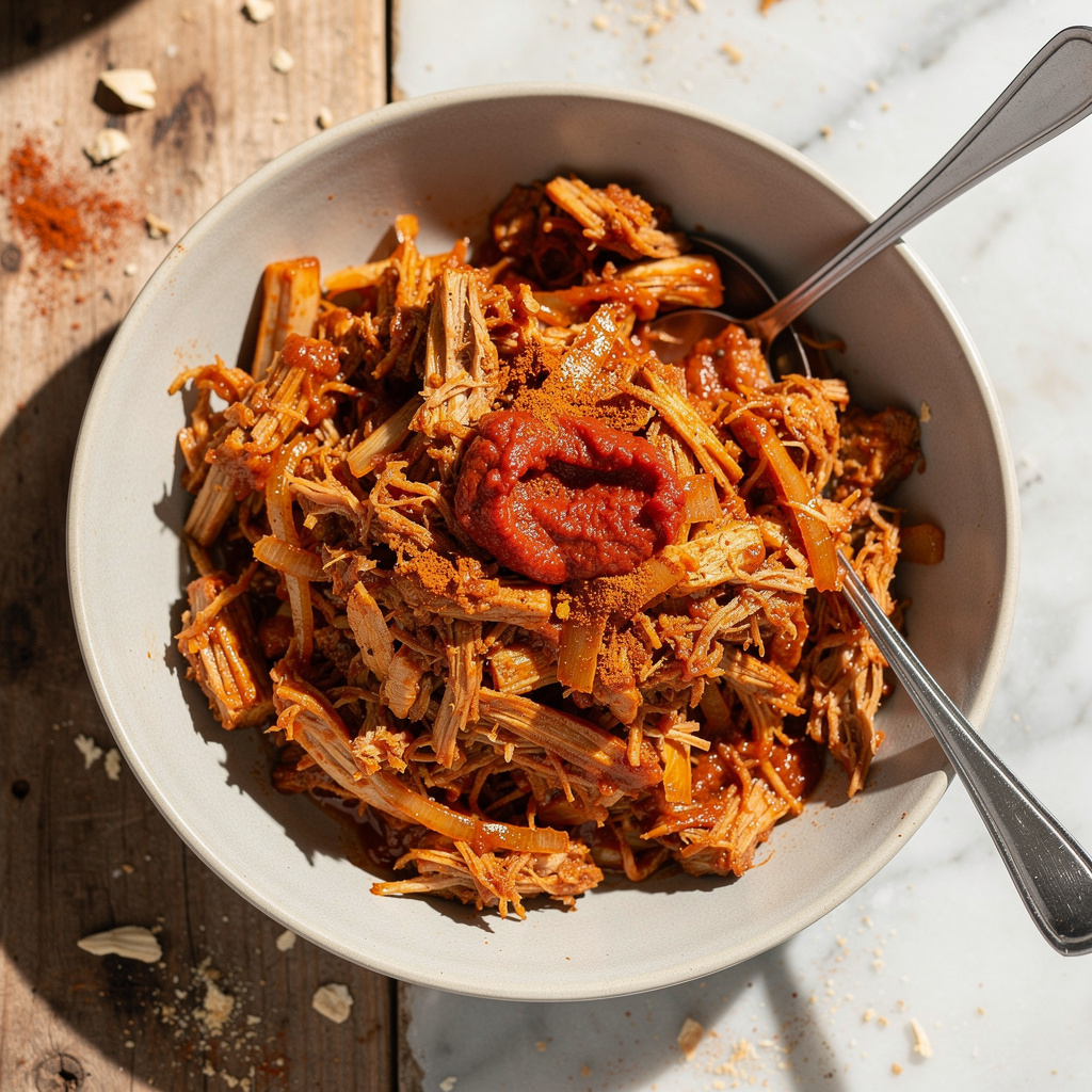 Jackfruit "Pulled Pork" (Vegetarian BBQ!)