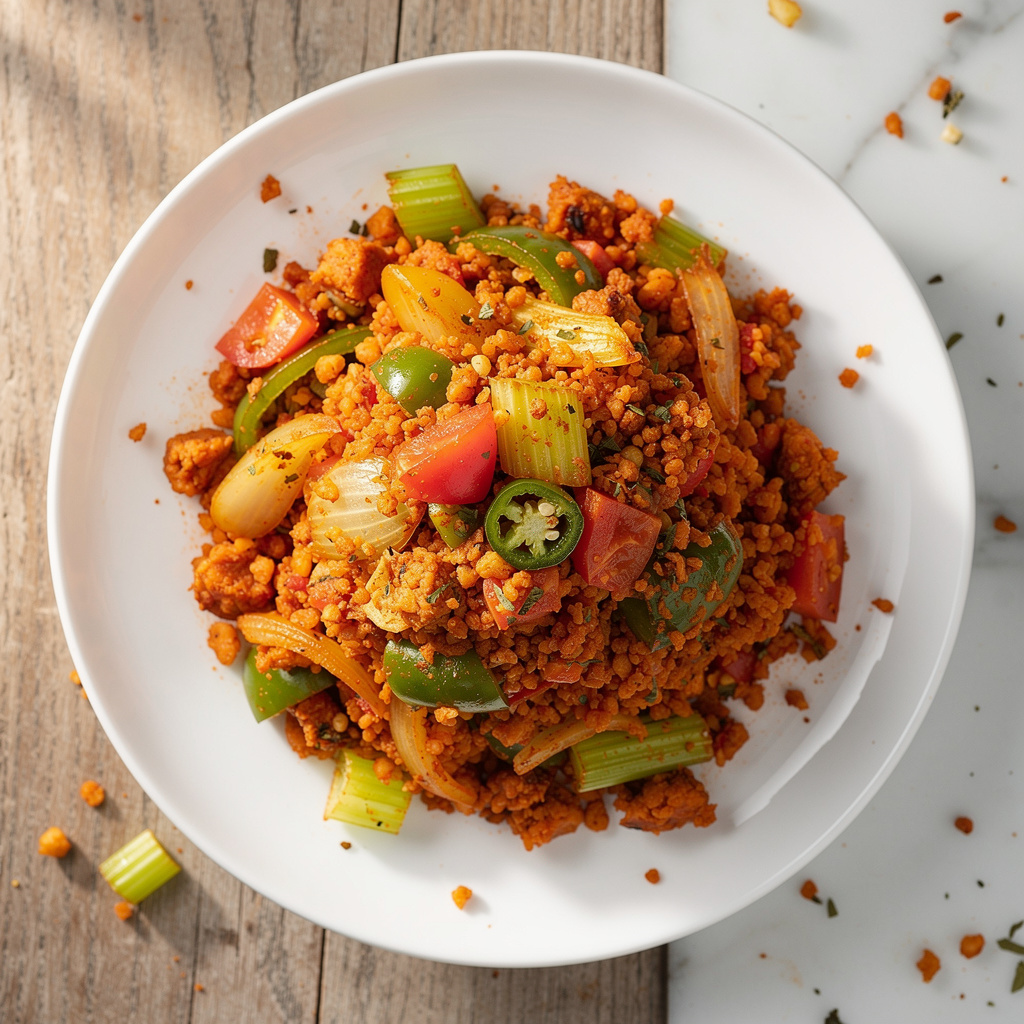 Healthy Creole-Style Cauliflower Rice Jambalaya