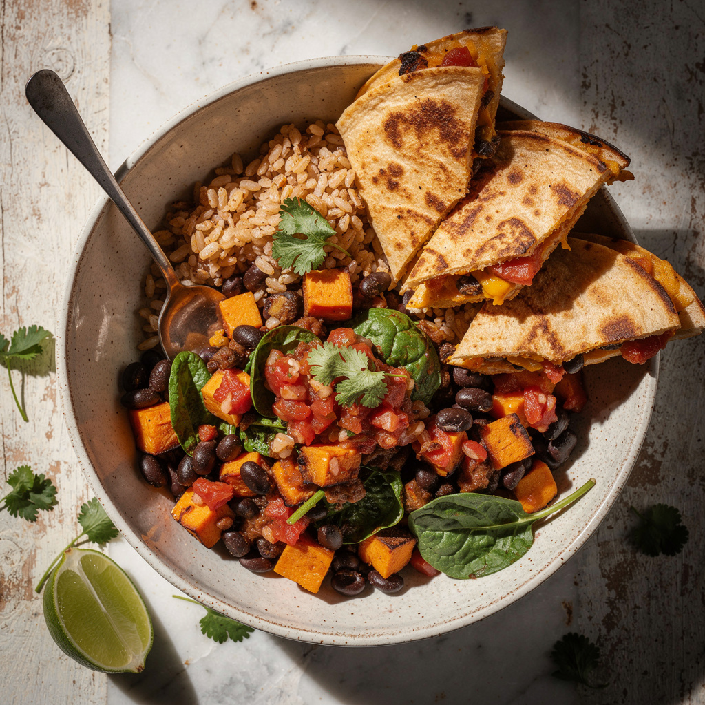 Black Bean and Sweet Potato Quesadillas