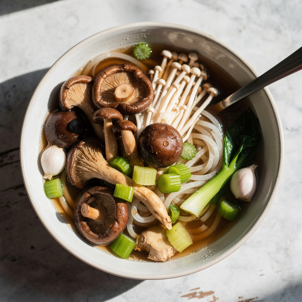 Wild Mushroom Vegan Pho