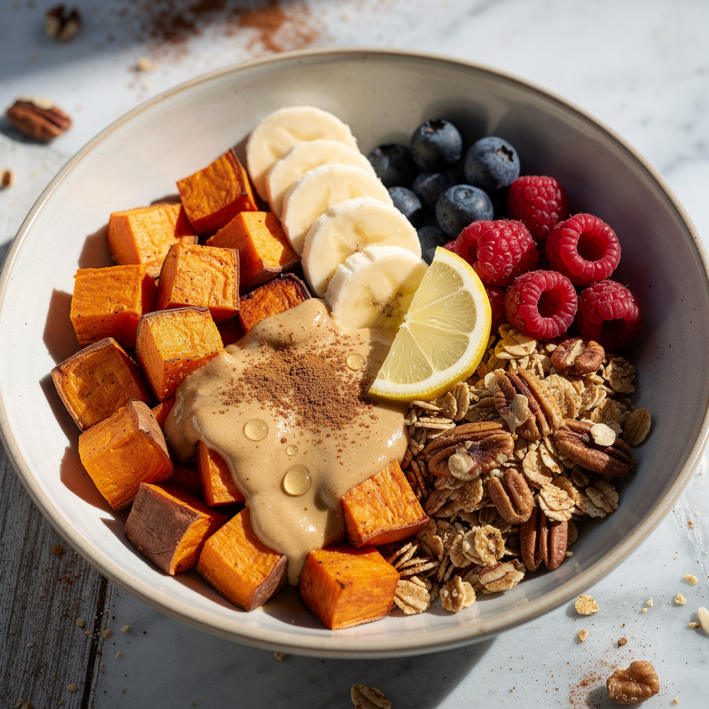 Sweet Potato Tahini Breakfast Bowl