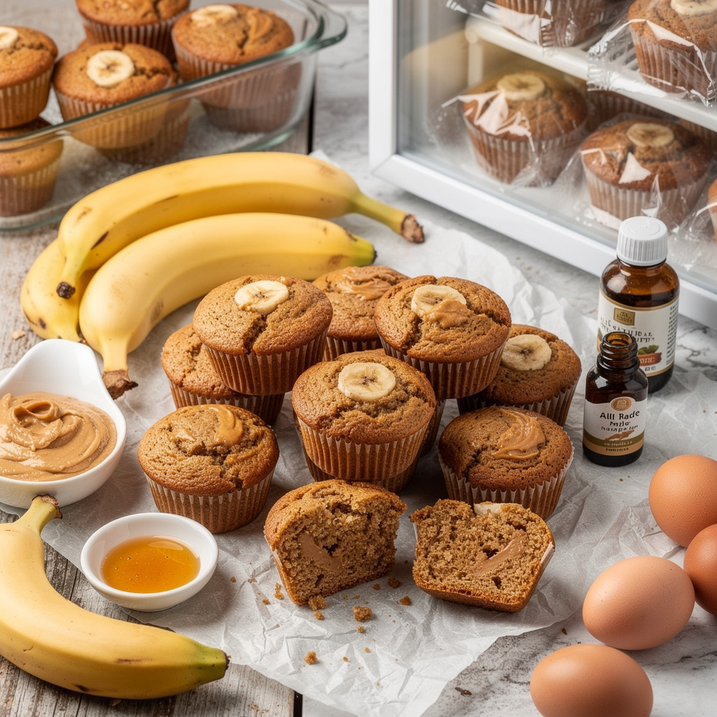 Peanut Butter Banana Muffins