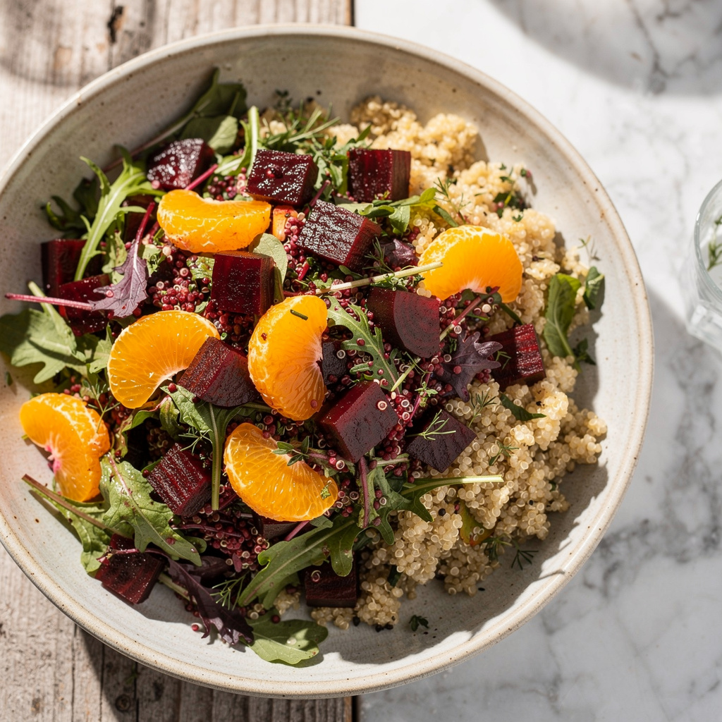 Roasted Beet & Orange Quinoa Salad