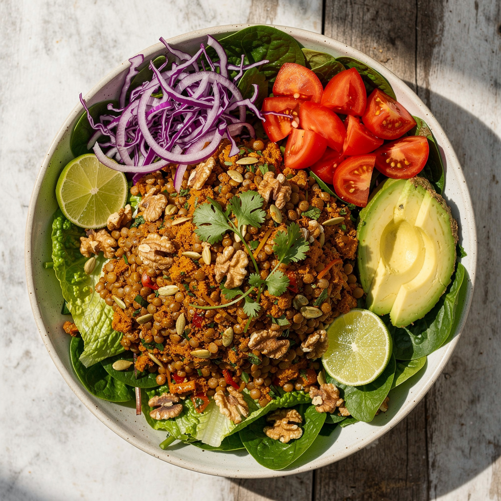 Lentil Taco Salad