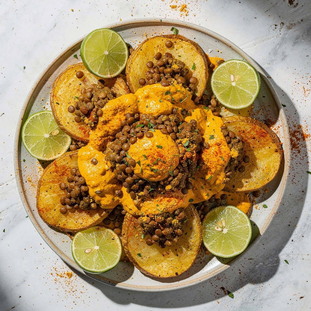 Loaded Lentil Nachos