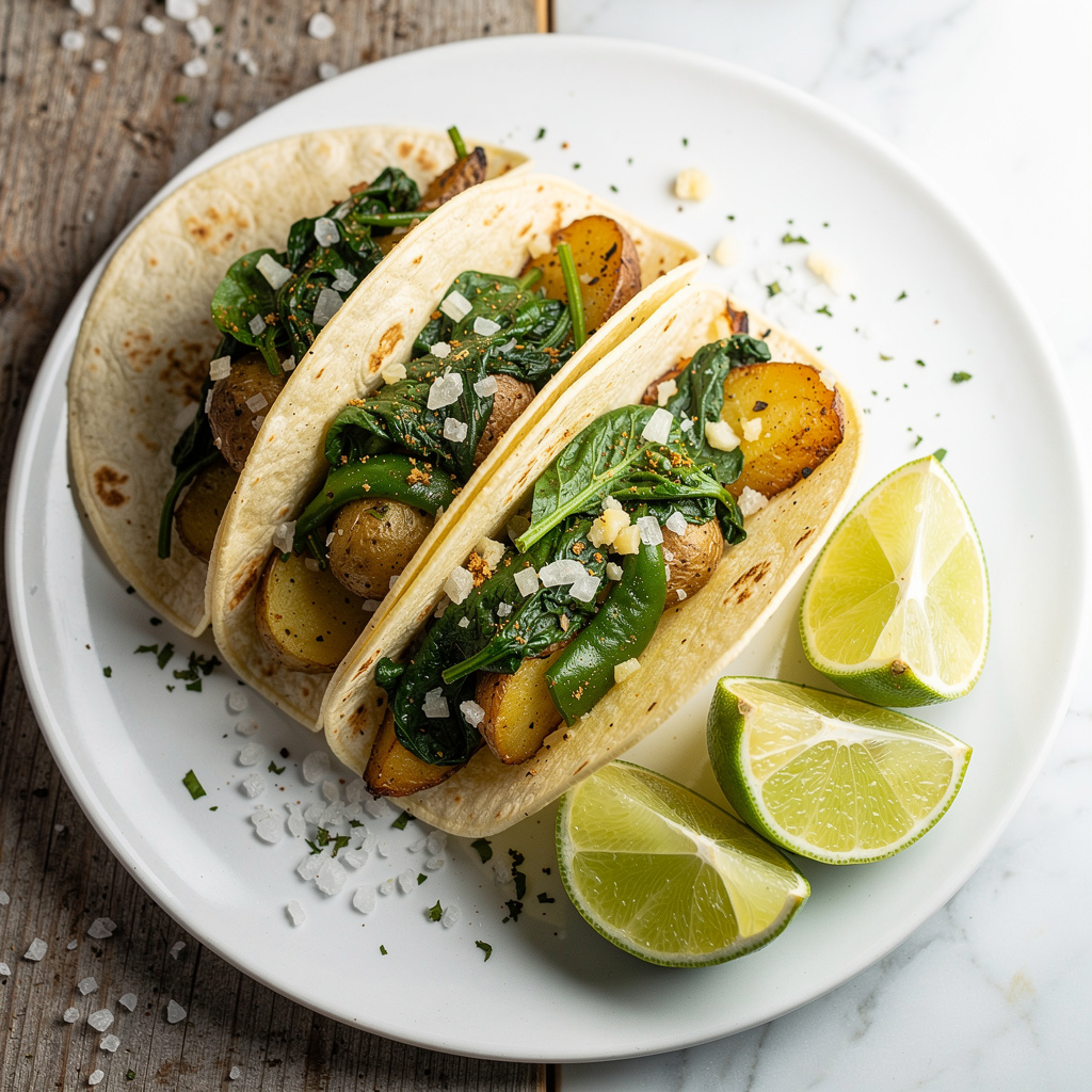 Spinach-Potato Tacos