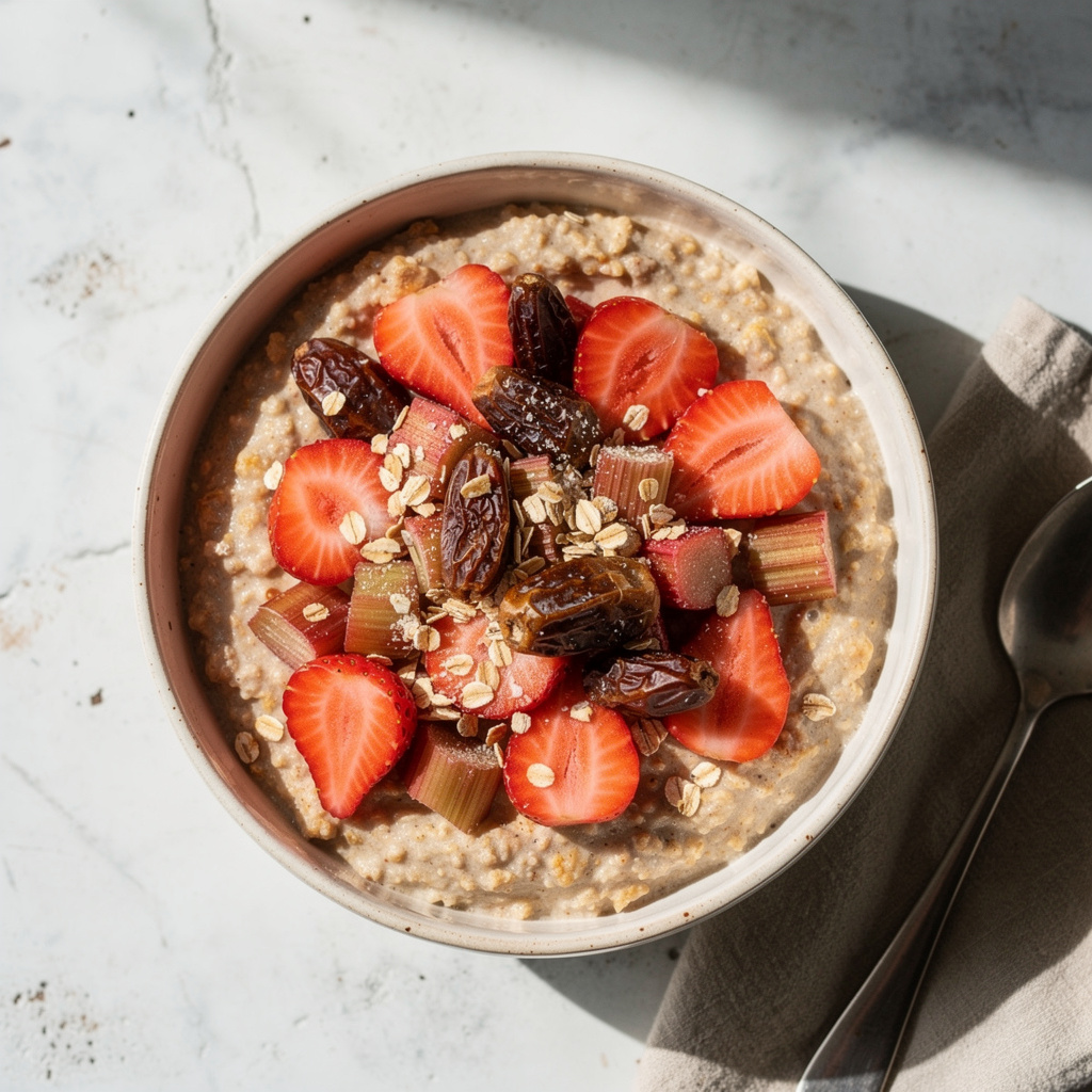Strawberry Rhubarb Oatmeal