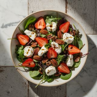 Strawberry, Pecan & Goats' Cheese Salad