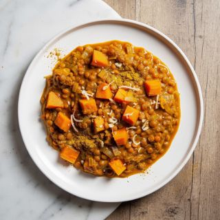 Slow Cooker Butternut Squash Lentil Curry