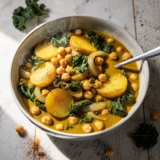 Chickpea Curry Stew with Kale