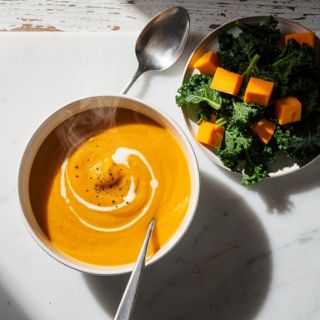 Butternut Squash Soup and Salad