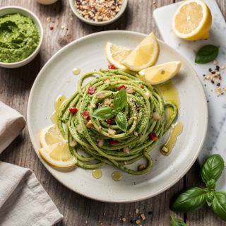 Pea and Basil Pesto Pasta