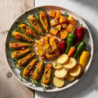 Vegan Jalapeño Poppers with Savory Sweet Potato Filling