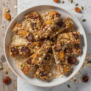 Crunchy Grain, Seed, and Dried Fruit Bars