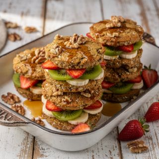 Walnut Biscuit Stacked Fruit Appetizers
